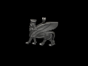 Assyrian winged bull pendant Modelo de impresión 3D
