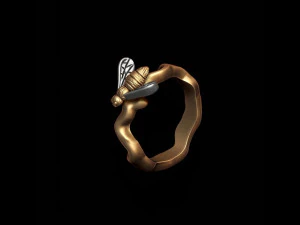 Bague miel d'abeille Modèles 3D en vedette