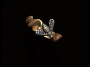 Bee honey ring 3D Print Model