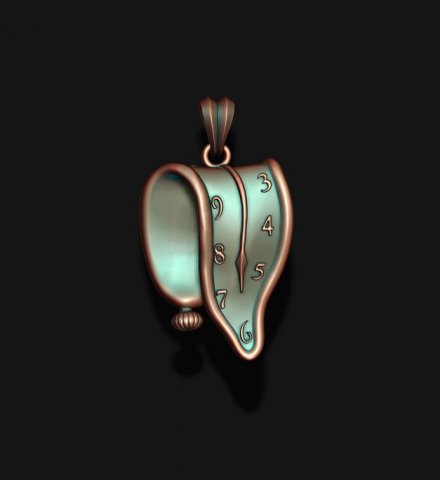 Dali melting clock time pendant Modelo de impresión 3D .c4d .max .obj .3ds .fbx .stl .blend 