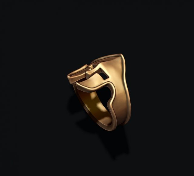 Spartan helmet ring light 3D 打印模型 .c4d .max .obj .3ds .fbx .stl .blend