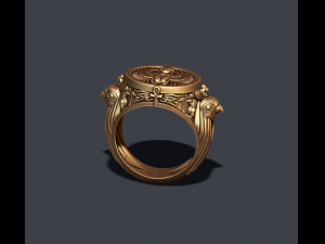 Horus ring 3D print model Model Cetak 3D