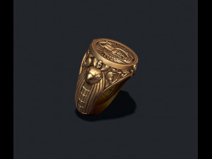 Horus ring 3D print model Model Cetak 3D