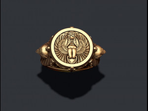 Horus ring 3D print model Model Cetak 3D
