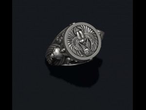 Horus ring 3D print model Model Cetak 3D