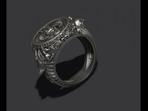 호루스 아누비스 반지 3D 프린트 모델