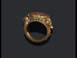 Horus Anubis ring 3D Print Model