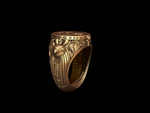 Horus Anubis ring 3D Print Model