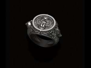 Horus Anubis ring Modelo de impresión 3D