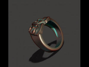 Theater Comedy and Tragedy masks ring Modelo de impresión 3D