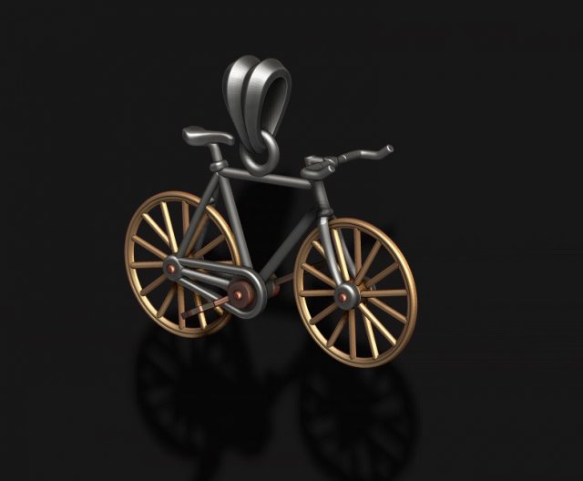 Bicycle pendant Model do druku 3D .c4d .max .obj .3ds .fbx .stl .blend 
