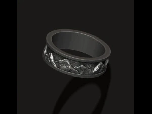Mountains ring 3D Print Model