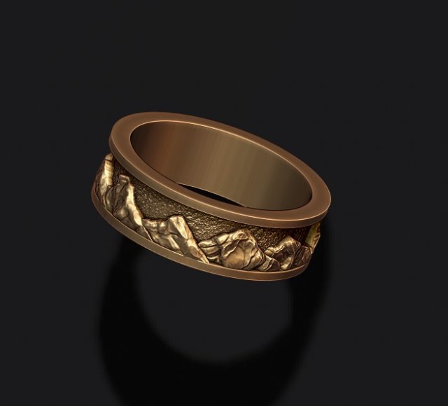 Mountains ring Modelo de impresión 3D .c4d .max .obj .3ds .fbx .stl .blend 