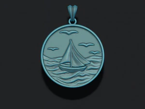 Ship sea pendant 3D Print Model