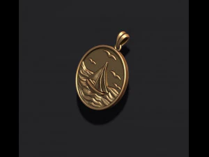 Ship sea pendant 3D Print Model