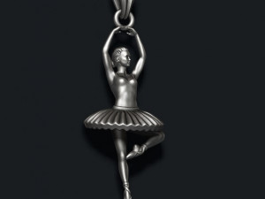 Ballerina ballet dancer pendant 3D प्रिंट मॉडल