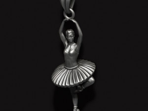 Ballerina ballet dancer pendant 3Dプリントモデル