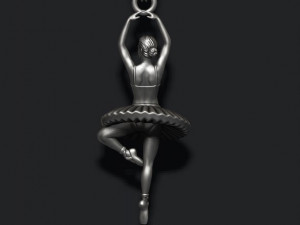 Ballerina ballet dancer pendant 3Dプリントモデル
