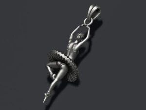 Ballerina ballet dancer pendant 3D Print Model