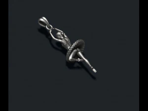 Ballerina ballet dancer pendant 3D Print Model