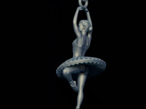 Ballerina ballet dancer pendant 3D Print Model