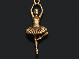 Ballerina ballet dancer pendant 3Dプリントモデル