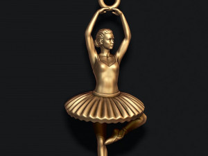 Ballerina ballet dancer pendant 3Dプリントモデル