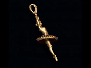 Ballerina ballet dancer pendant 3D Print Model