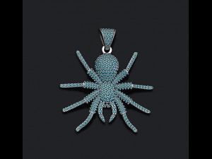 Spider with gems pendant 3D 打印模型