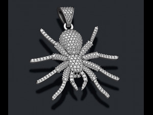 Spider with gems pendant 3D-Druckmodell