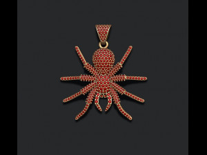 Spider with gems pendant 3D-Druckmodell