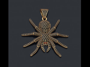 Spider with gems pendant 3D-Druckmodell