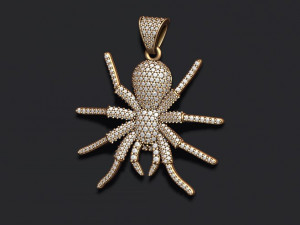 Spider with gems pendant 3D-Druckmodell