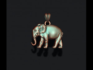 Elephant pendant basrelief Model do druku 3D