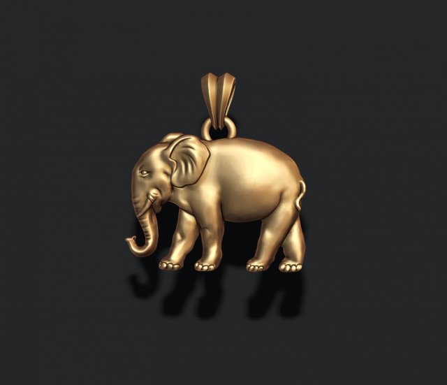 Elephant pendant basrelief Model do druku 3D .c4d .max .obj .3ds .fbx .stl .blend