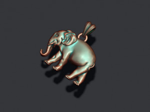 Elephant pendant basrelief Model do druku 3D