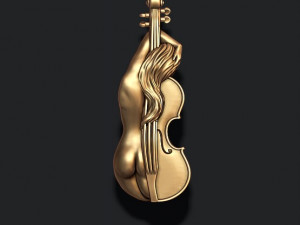 Violin girl pendant Modelo de impresión 3D