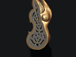 Violin girl pendant Modelo de impresión 3D
