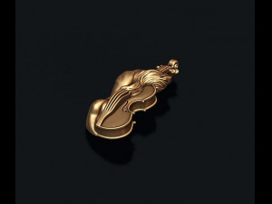 Violin girl pendant Modelo de impresión 3D
