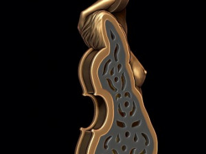 Violin girl pendant Modelo de impresión 3D