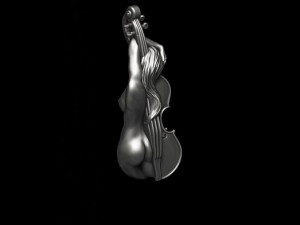 Violin girl pendant Modelo de impresión 3D