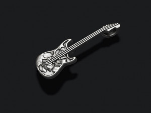 Skulls on guitar pendant 3D 打印模型