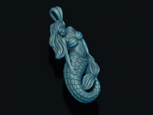 Mermaid pendant basrelief 3D-Druckmodell