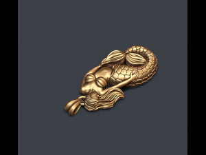 Mermaid pendant basrelief 3D-Druckmodell