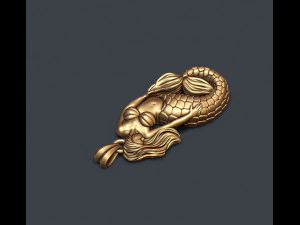 Mermaid pendant basrelief 3D Print Model