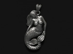 Mermaid pendant basrelief 3D Print Model