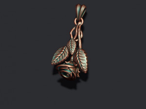 Rose pendant 3D Print Model
