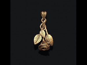 Rose pendant 3D Print Model