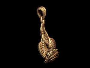 Rose pendant 3D Print Model