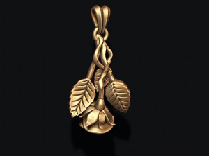 Rose pendant 3D Print Model